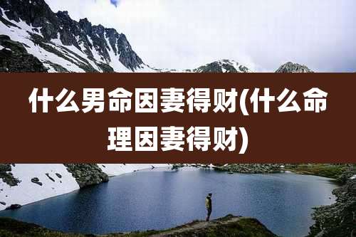 什么男命因妻得财(什么命理因妻得财)