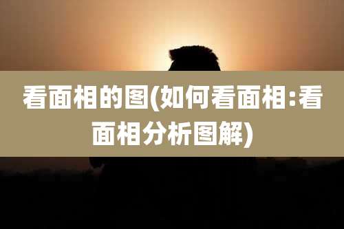 看面相的图(如何看面相:看面相分析图解)