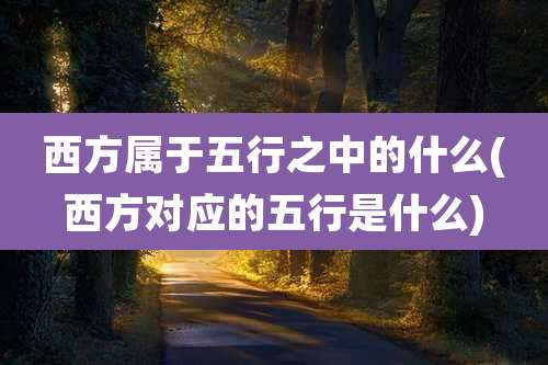西方属于五行之中的什么(西方对应的五行是什么)