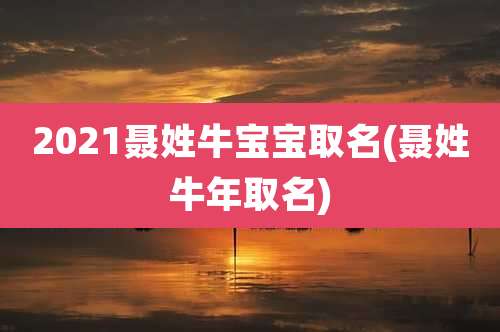 2021聂姓牛宝宝取名(聂姓牛年取名)