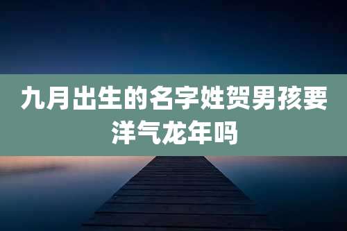 九月出生的名字姓贺男孩要洋气龙年吗