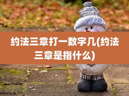 约法三章打一数字几(约法三章是指什么)