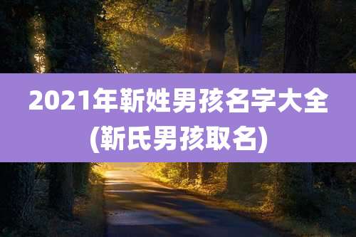 2021年靳姓男孩名字大全(靳氏男孩取名)