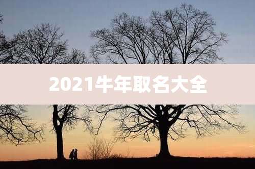 2021牛年取名大全