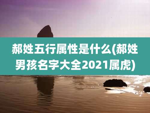 郝姓五行属性是什么(郝姓男孩名字大全2021属虎)