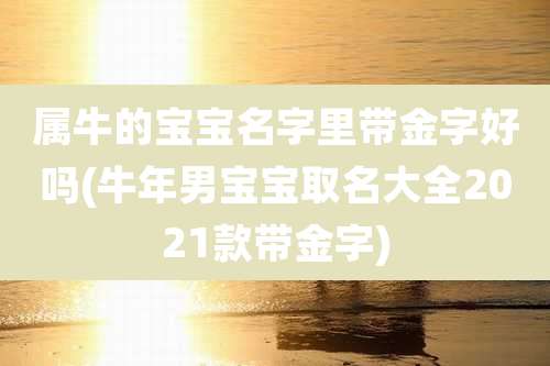 属牛的宝宝名字里带金字好吗(牛年男宝宝取名大全2021款带金字)