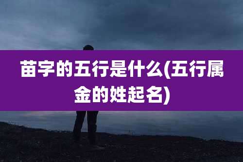 苗字的五行是什么(五行属金的姓起名)