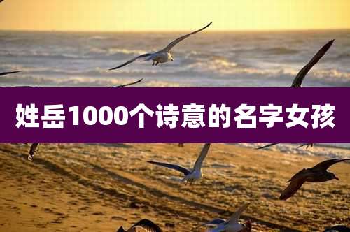 姓岳1000个诗意的名字女孩