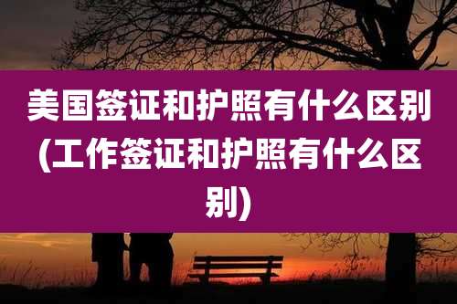 美国签证和护照有什么区别(工作签证和护照有什么区别)