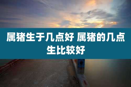 属猪生于几点好 属猪的几点生比较好