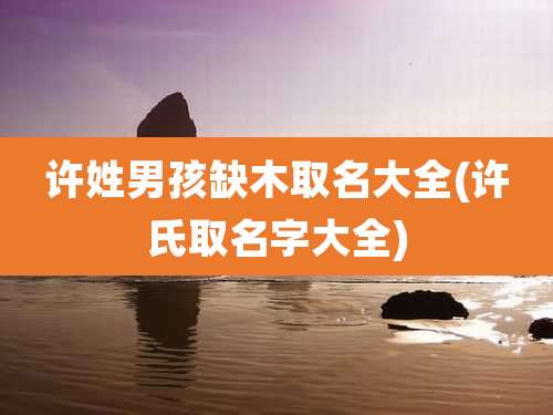 许姓男孩缺木取名大全(许氏取名字大全)