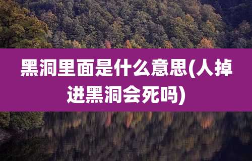 黑洞里面是什么意思(人掉进黑洞会死吗)