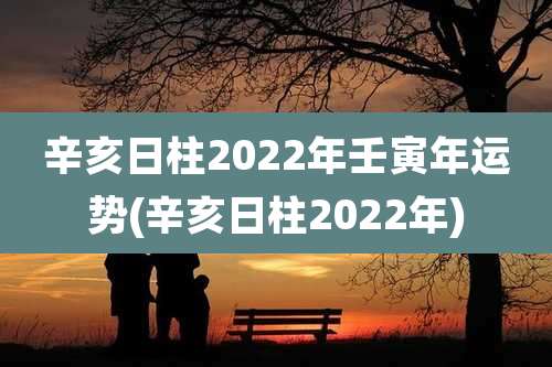 辛亥日柱2022年壬寅年运势(辛亥日柱2022年)
