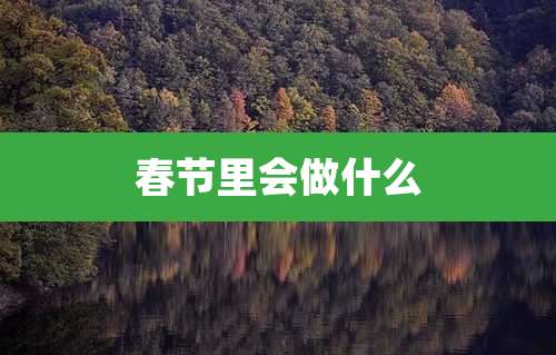 春节里会做什么