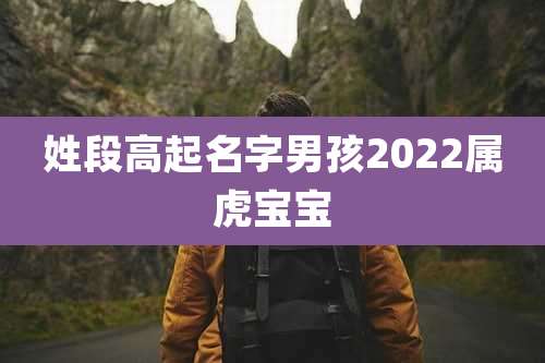 姓段高起名字男孩2022属虎宝宝