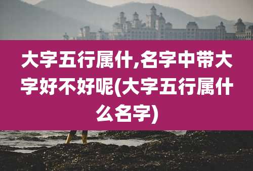 大字五行属什,名字中带大字好不好呢(大字五行属什么名字)
