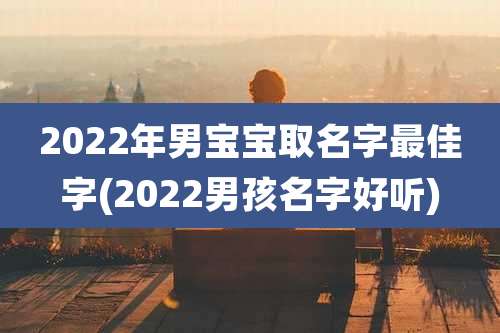 2022年男宝宝取名字最佳字(2022男孩名字好听)