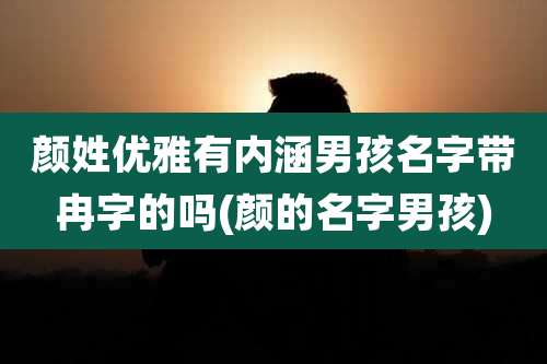 颜姓优雅有内涵男孩名字带冉字的吗(颜的名字男孩)
