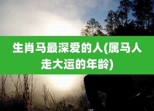 生肖马最深爱的人(属马人走大运的年龄)