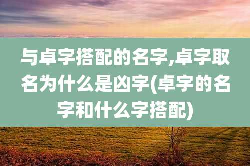 与卓字搭配的名字,卓字取名为什么是凶字(卓字的名字和什么字搭配)