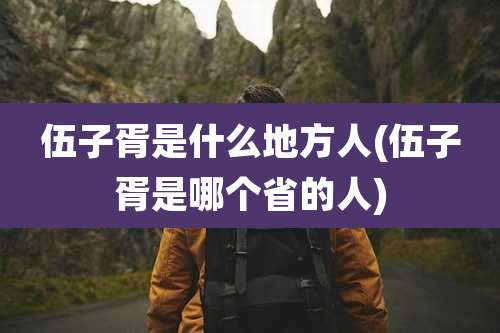 伍子胥是什么地方人(伍子胥是哪个省的人)