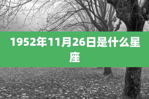 1952年11月26日是什么星座