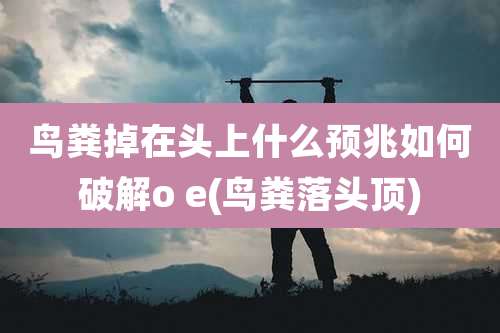 鸟粪掉在头上什么预兆如何破解o e(鸟粪落头顶)