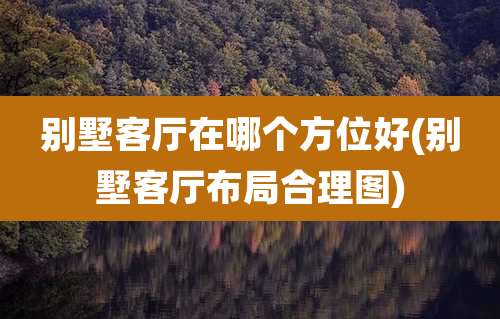 别墅客厅在哪个方位好(别墅客厅布局合理图)