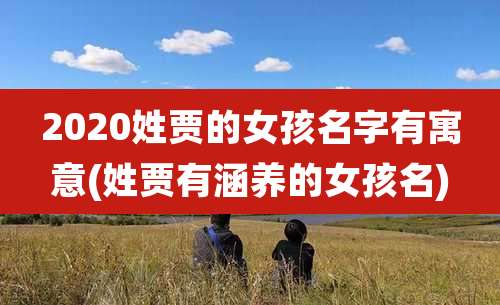 2020姓贾的女孩名字有寓意(姓贾有涵养的女孩名)