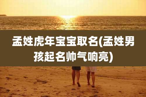 孟姓虎年宝宝取名(孟姓男孩起名帅气响亮)