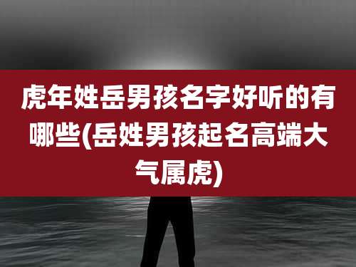 虎年姓岳男孩名字好听的有哪些(岳姓男孩起名高端大气属虎)