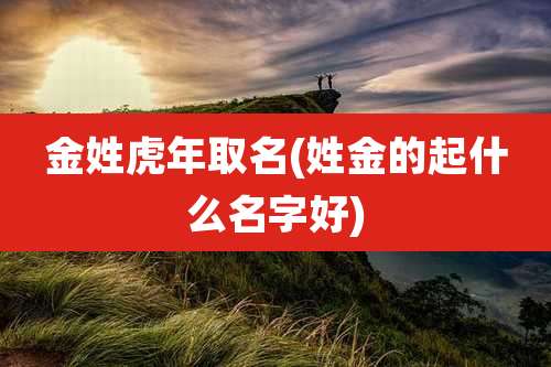 金姓虎年取名(姓金的起什么名字好)