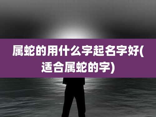 属蛇的用什么字起名字好(适合属蛇的字)