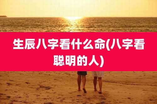 生辰八字看什么命(八字看聪明的人)