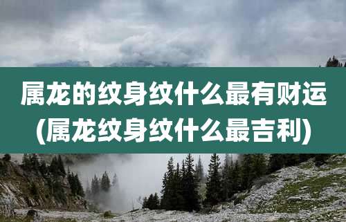 属龙的纹身纹什么最有财运(属龙纹身纹什么最吉利)