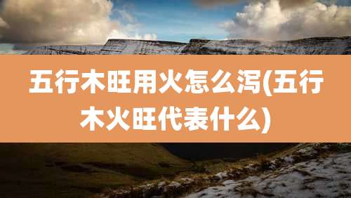 五行木旺用火怎么泻(五行木火旺代表什么)