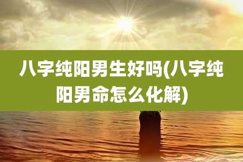 八字纯阳男生好吗(八字纯阳男命怎么化解)