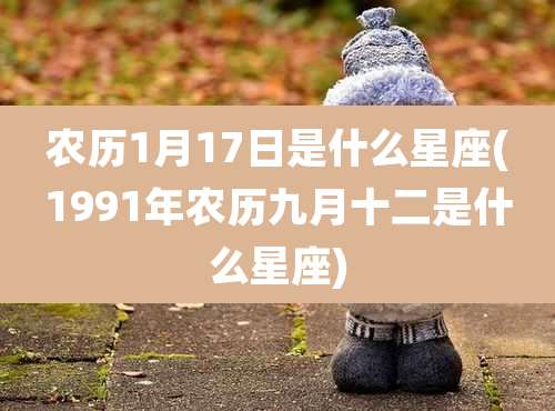 农历1月17日是什么星座(1991年农历九月十二是什么星座)