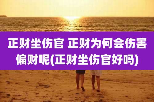 正财坐伤官 正财为何会伤害偏财呢(正财坐伤官好吗)