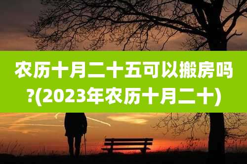 农历十月二十五可以搬房吗?(2023年农历十月二十)