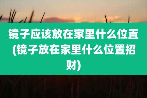 镜子应该放在家里什么位置(镜子放在家里什么位置招财)