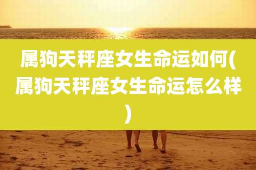 属狗天秤座女生命运如何(属狗天秤座女生命运怎么样)