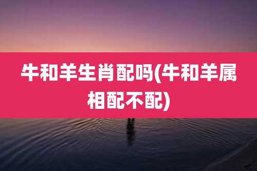 牛和羊生肖配吗(牛和羊属相配不配)