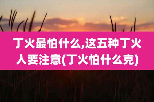 丁火最怕什么,这五种丁火人要注意(丁火怕什么克)