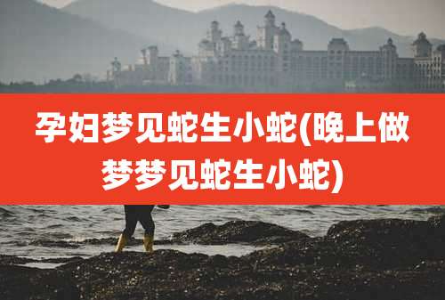 孕妇梦见蛇生小蛇(晚上做梦梦见蛇生小蛇)