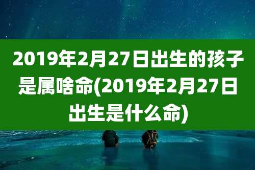 2019年2月27日出生的孩子是属啥命(2019年2月27日出生是什么命)