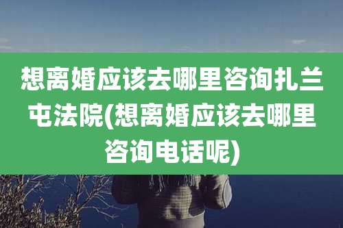 想离婚应该去哪里咨询扎兰屯法院(想离婚应该去哪里咨询电话呢)