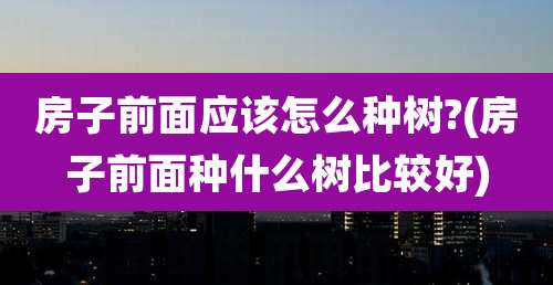 房子前面应该怎么种树?(房子前面种什么树比较好)