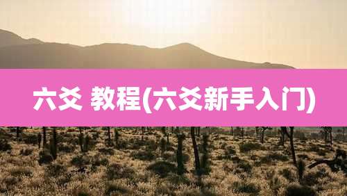六爻 教程(六爻新手入门)