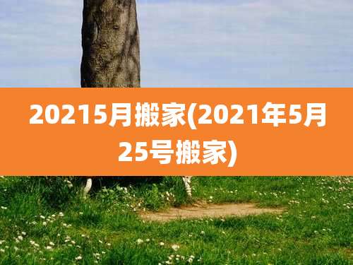 20215月搬家(2021年5月25号搬家)